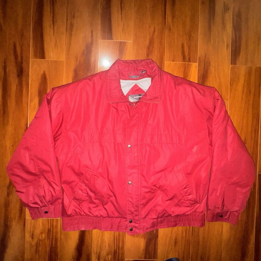 Vintage Members Only Burgundy Insulated Jacket Zip Out Liner Mens 46 L XL
